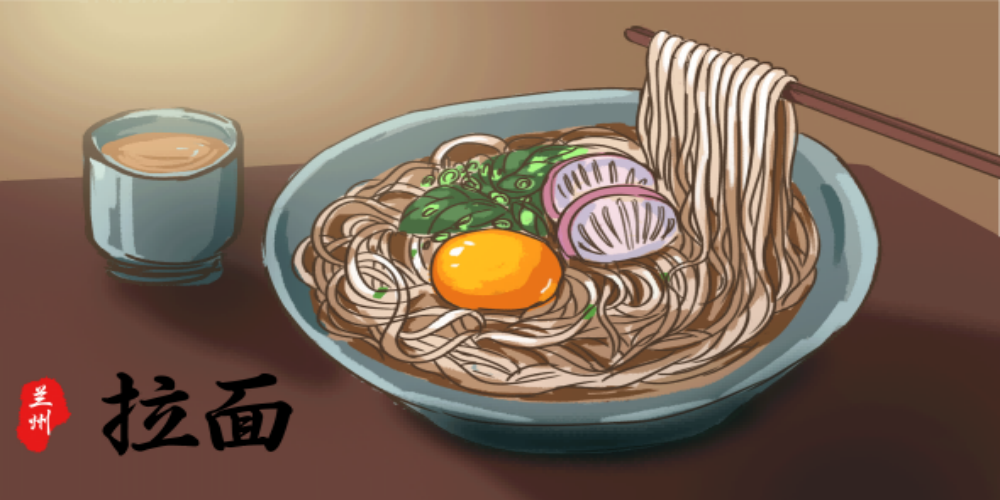 餐饮美食兰州拉面广告海报壁画背景墙PSD设计素材模板9