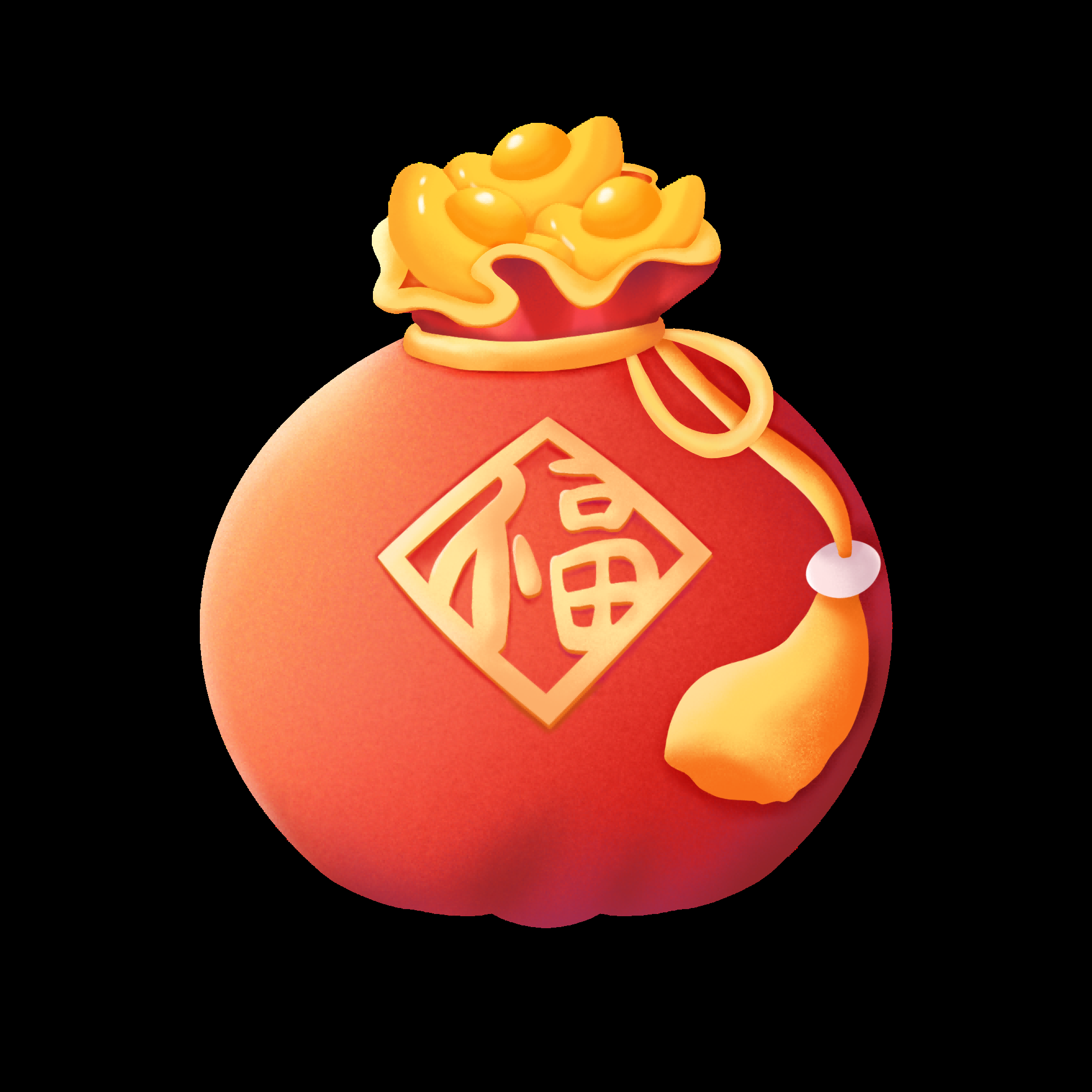 福袋钱袋插画图片装饰元素免抠素材93