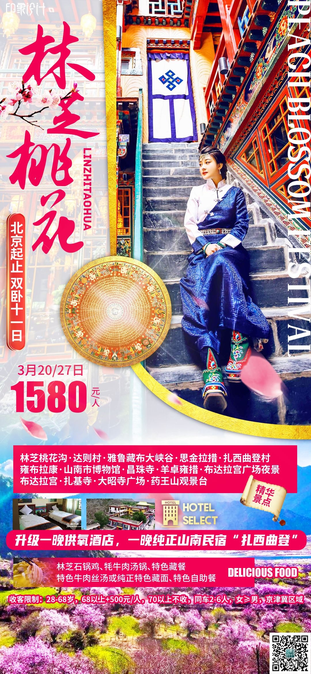 西藏拉萨布达拉宫川藏藏南灵芝日喀则海报易拉宝素材9