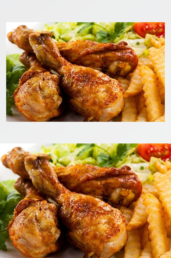高清美食菜谱图片炸鸡腿鸡翅鸡块美工设计素材