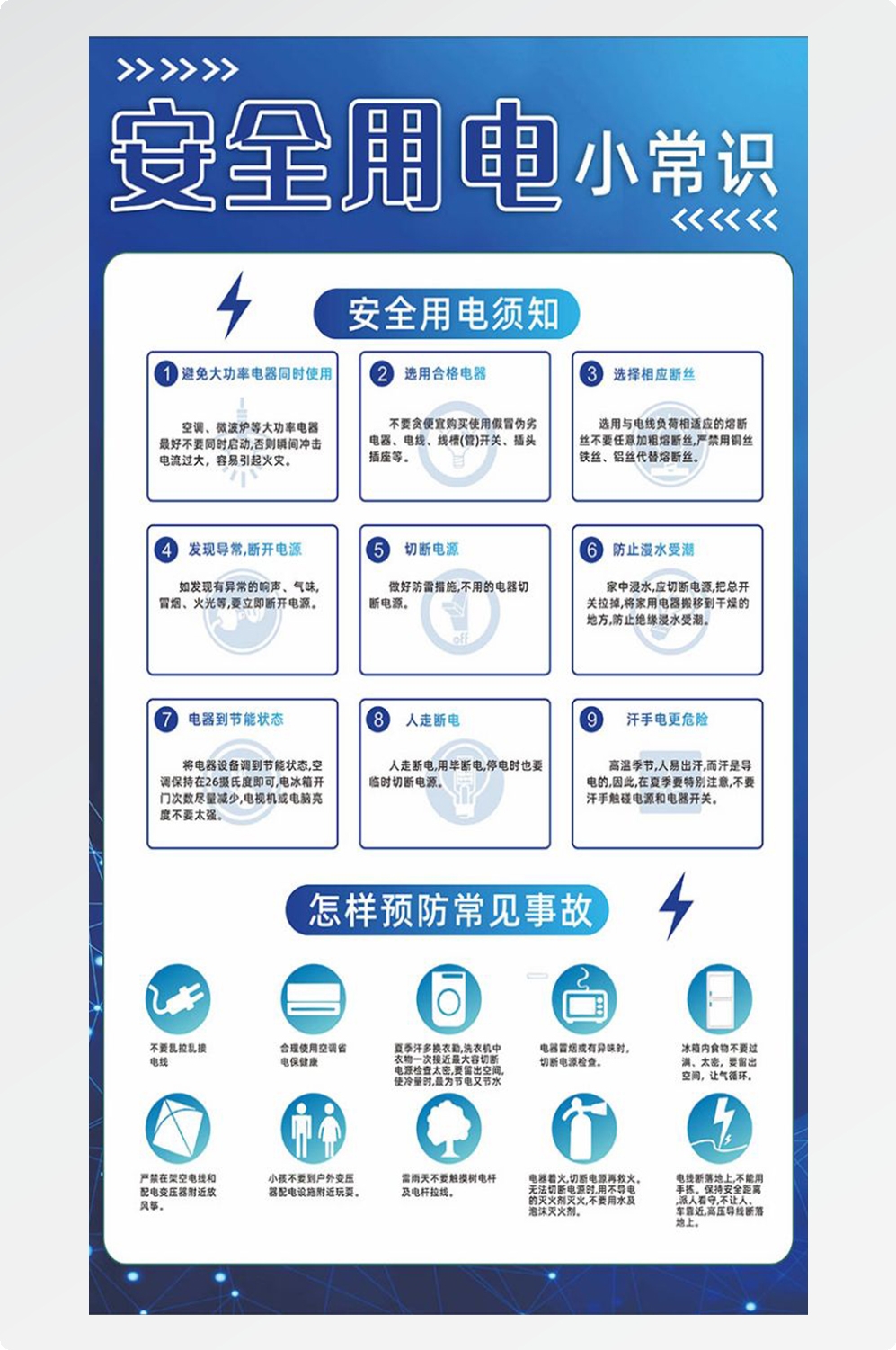 安全用电知识用电安全小常识展板素材 38