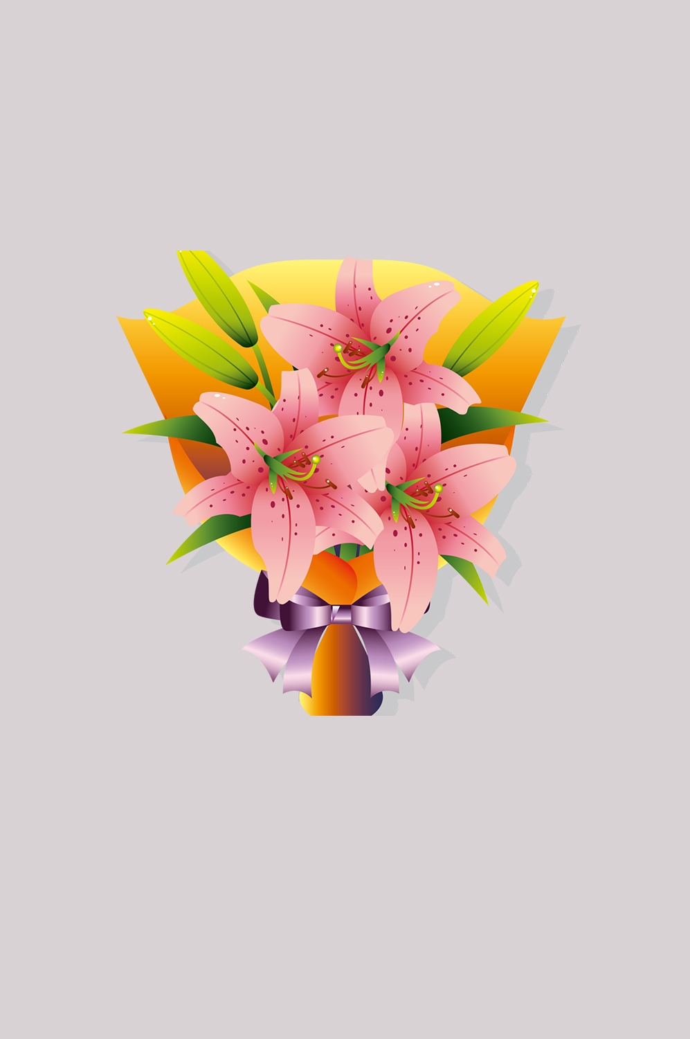 百合花免抠素材49