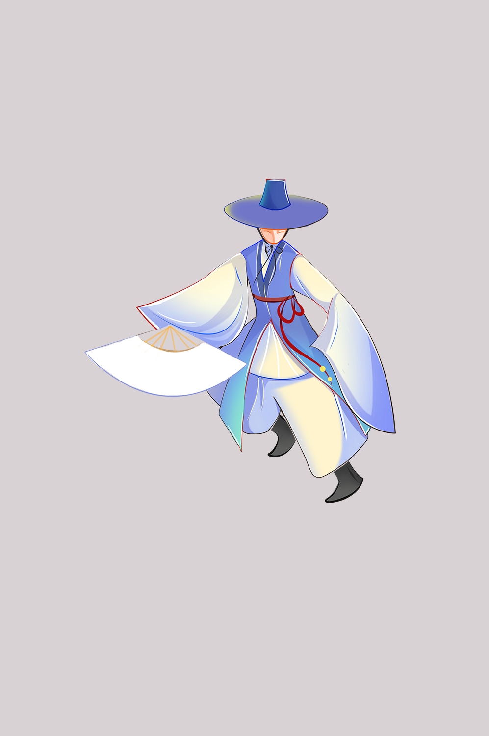 56个少数民族卡通人物服饰免抠元素插画25