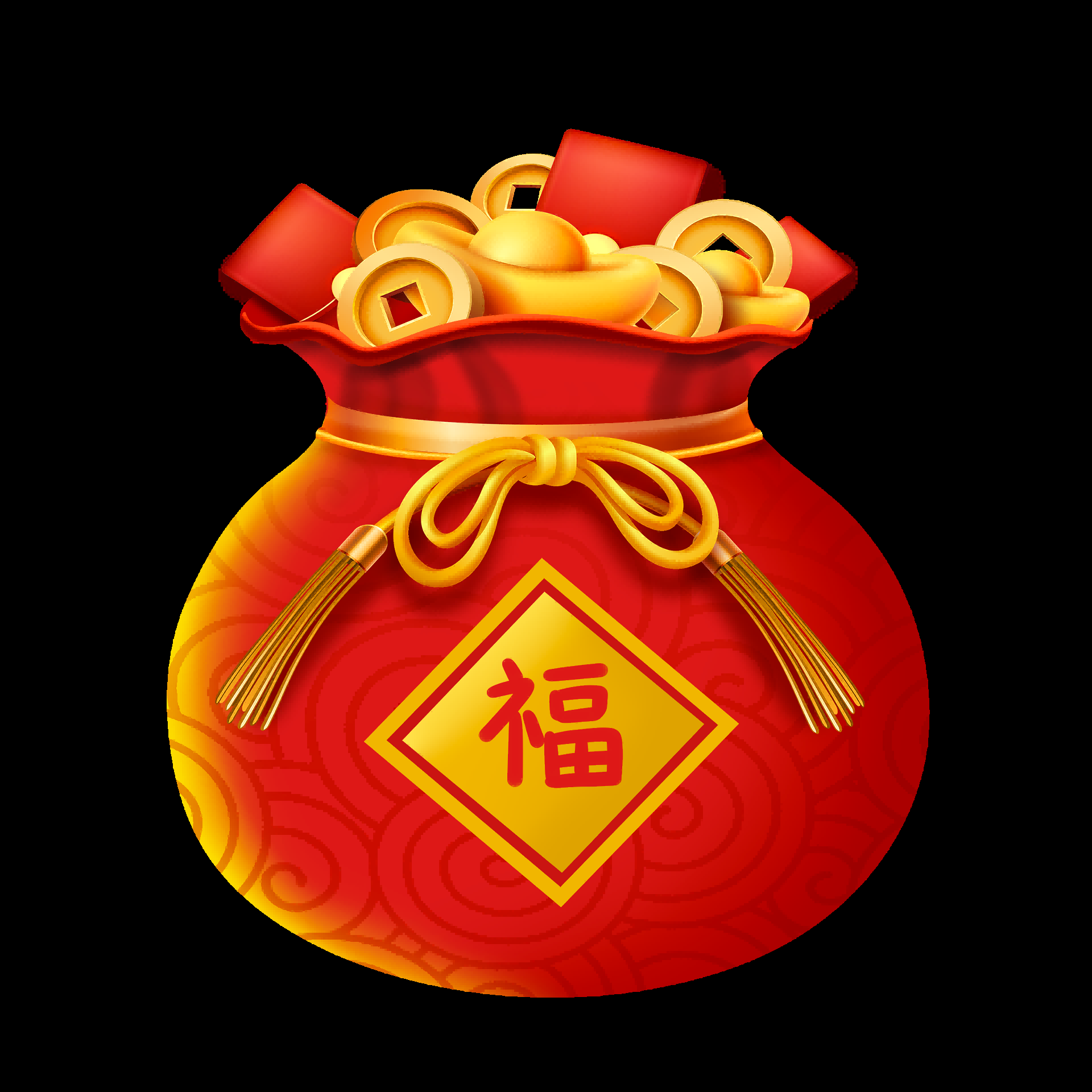福袋钱袋插画图片装饰元素免抠素材109