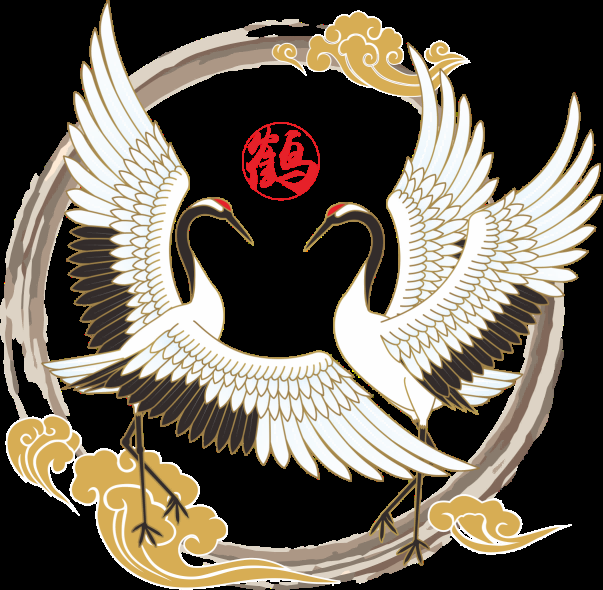中国风国潮仙鹤海报插画装饰元素免抠素材47