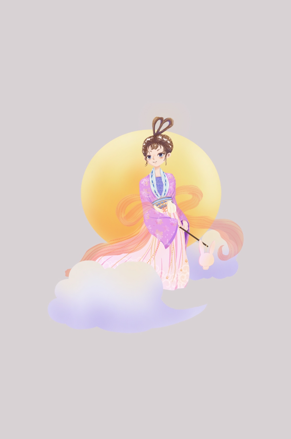 卡通嫦娥仙女中秋节免抠素材装饰元素91
