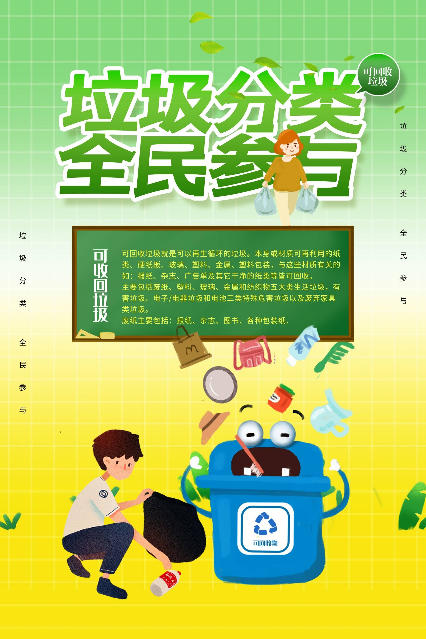 创建文明卫生城市垃圾分类海报65
