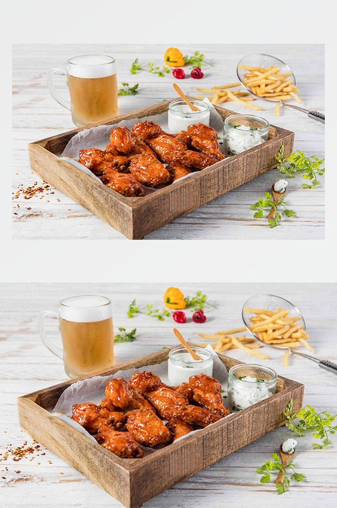 高清美食菜谱图片炸鸡腿鸡翅鸡块美工设计素材