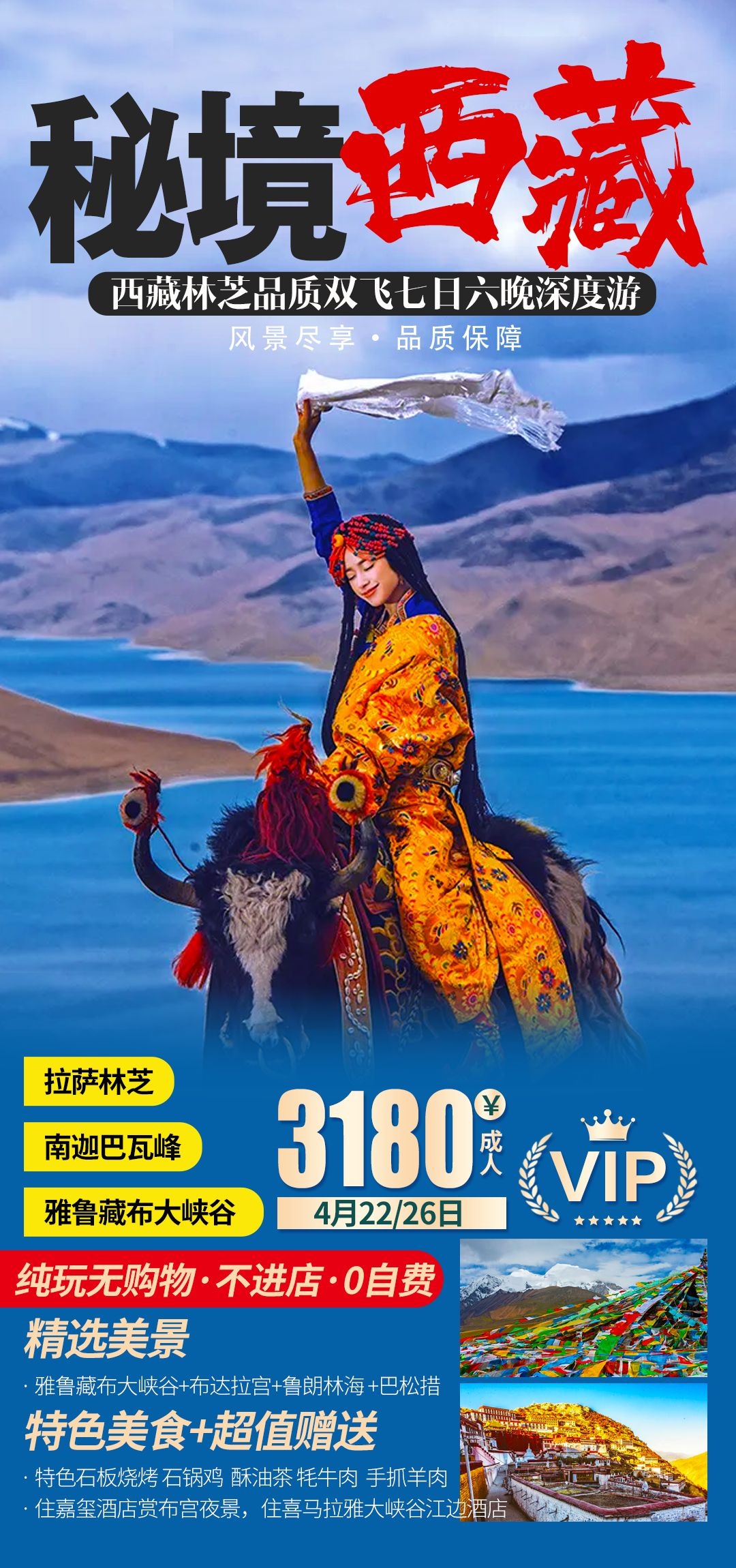西藏拉萨布达拉宫川藏藏南灵芝日喀则海报易拉宝素材26