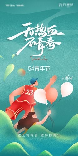 五四54青年节青春活力梦想励志校园企业宣传推广海报设计素材123