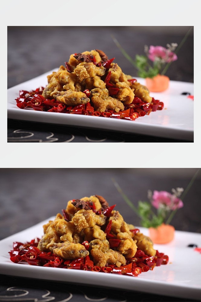 高清美食菜谱JPG图片辣子鸡川菜摄影美工设计喷绘打印合成素材
