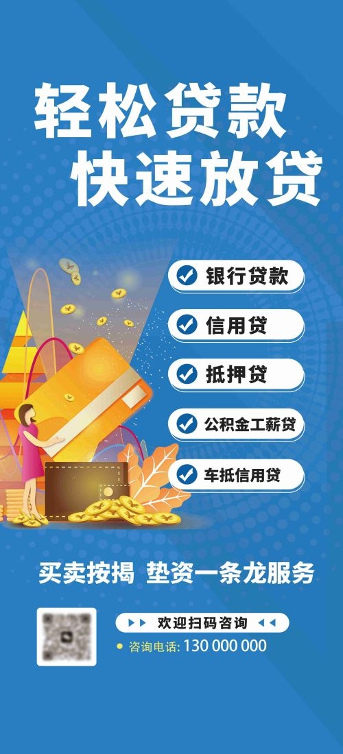 金融贷款车贷房贷信用贷装修贷经营贷理财证券基金海报60