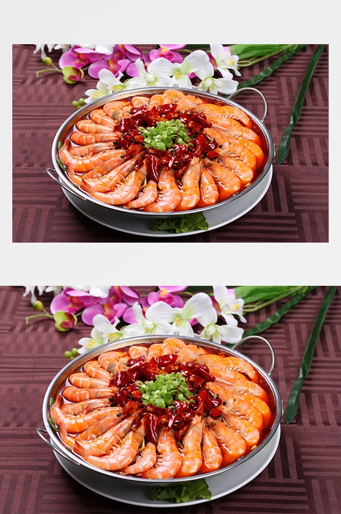 高清美食菜品菜谱JPG图片香辣虾炒菜美工设计喷绘打印合成素材