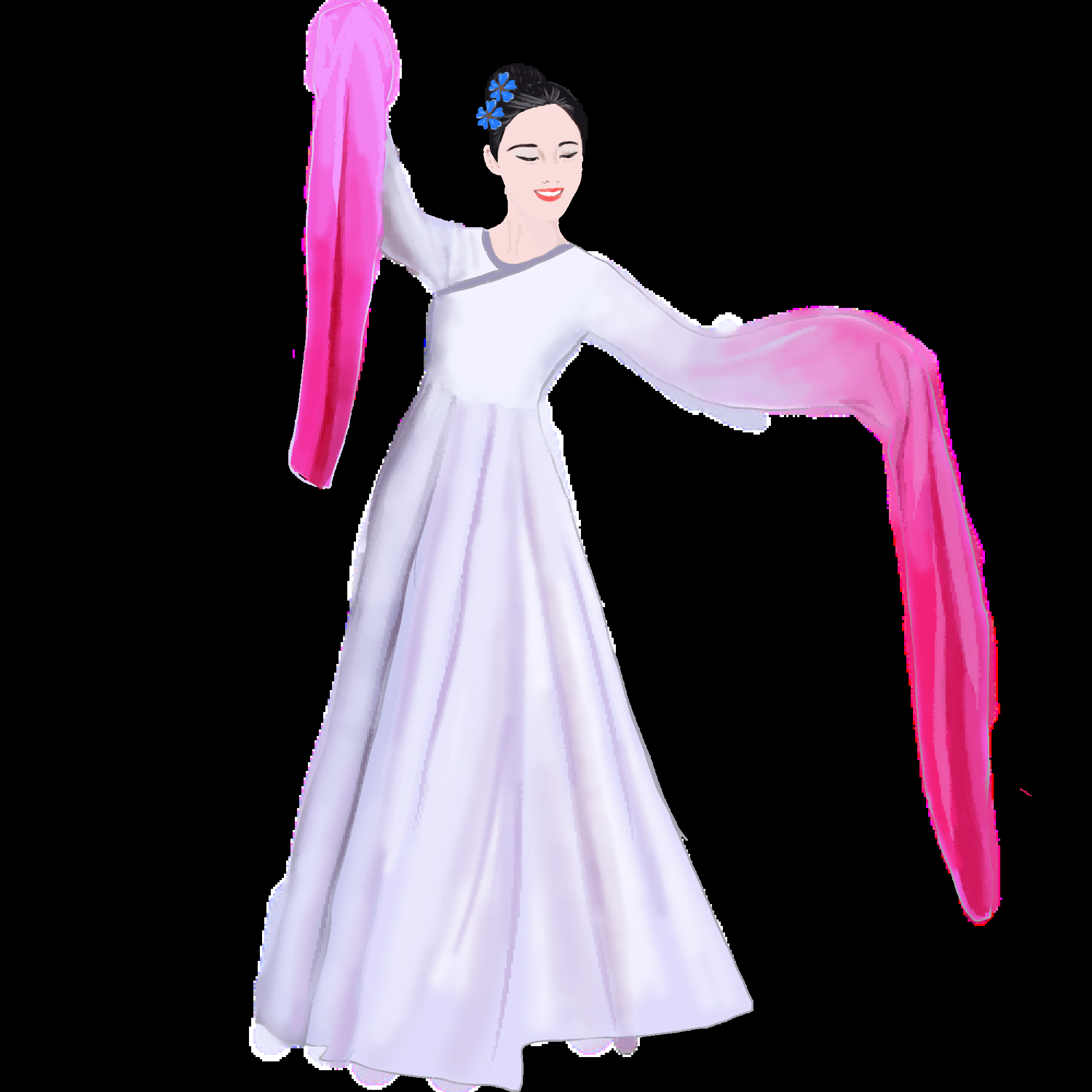 56个少数民族卡通人物服饰免抠元素插画117