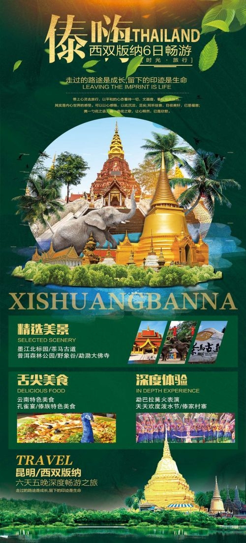云南昆明大理洱海丽江西双版纳滇西腾冲泸沽湖旅游海报14
