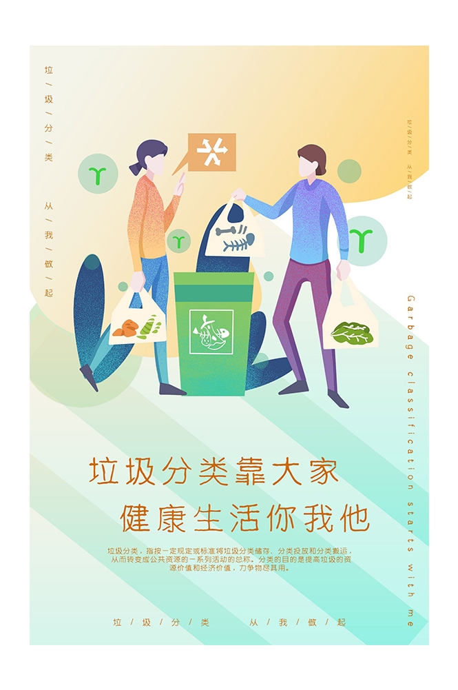 创建文明卫生城市垃圾分类海报89