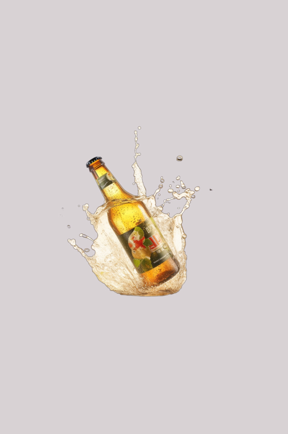 啤酒啤酒杯冒着泡沫效果图插画免抠素材元素26