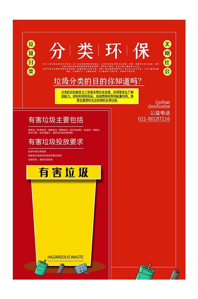 创建文明卫生城市垃圾分类海报120
