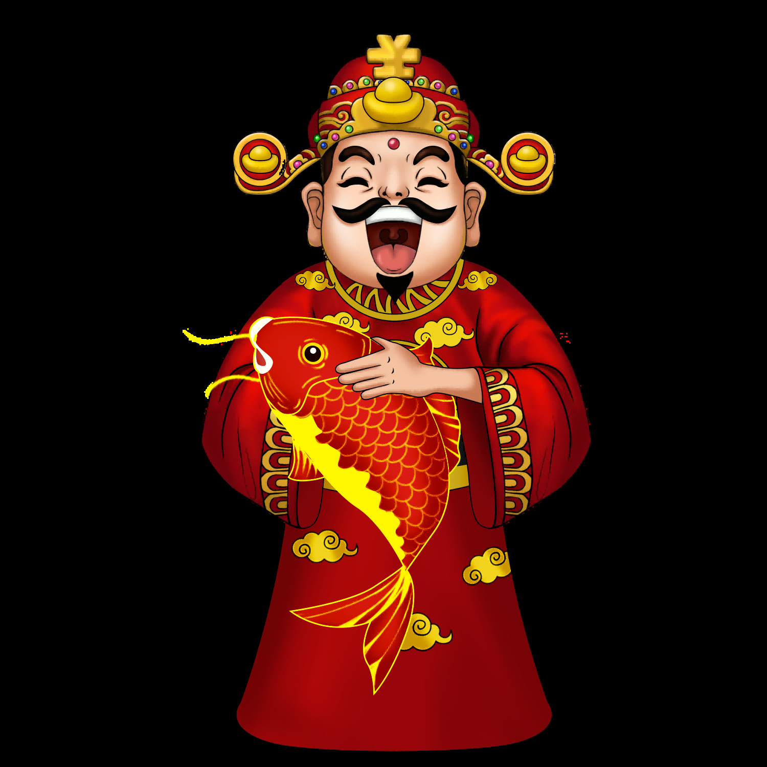 卡通财神插画表情免抠素材7