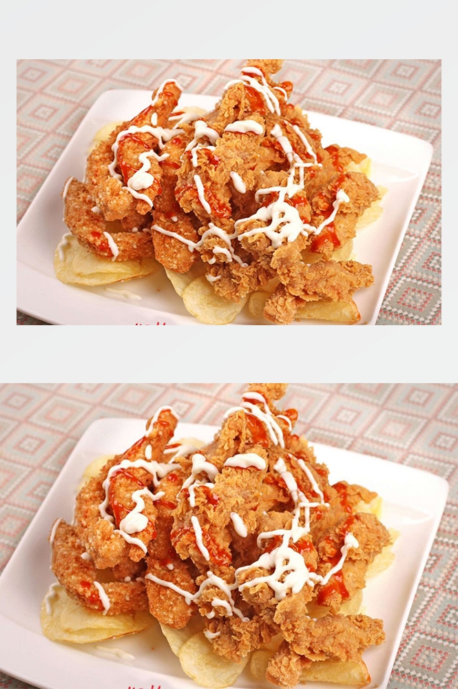 高清美食菜谱图片炸鸡腿鸡翅鸡块美工设计素材