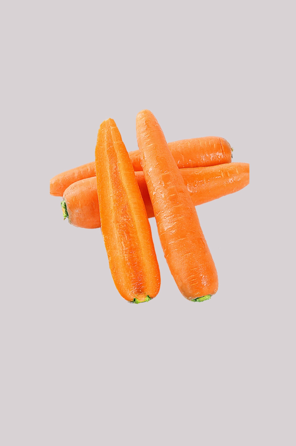 蔬菜食材切开的胡萝卜免抠元素3
