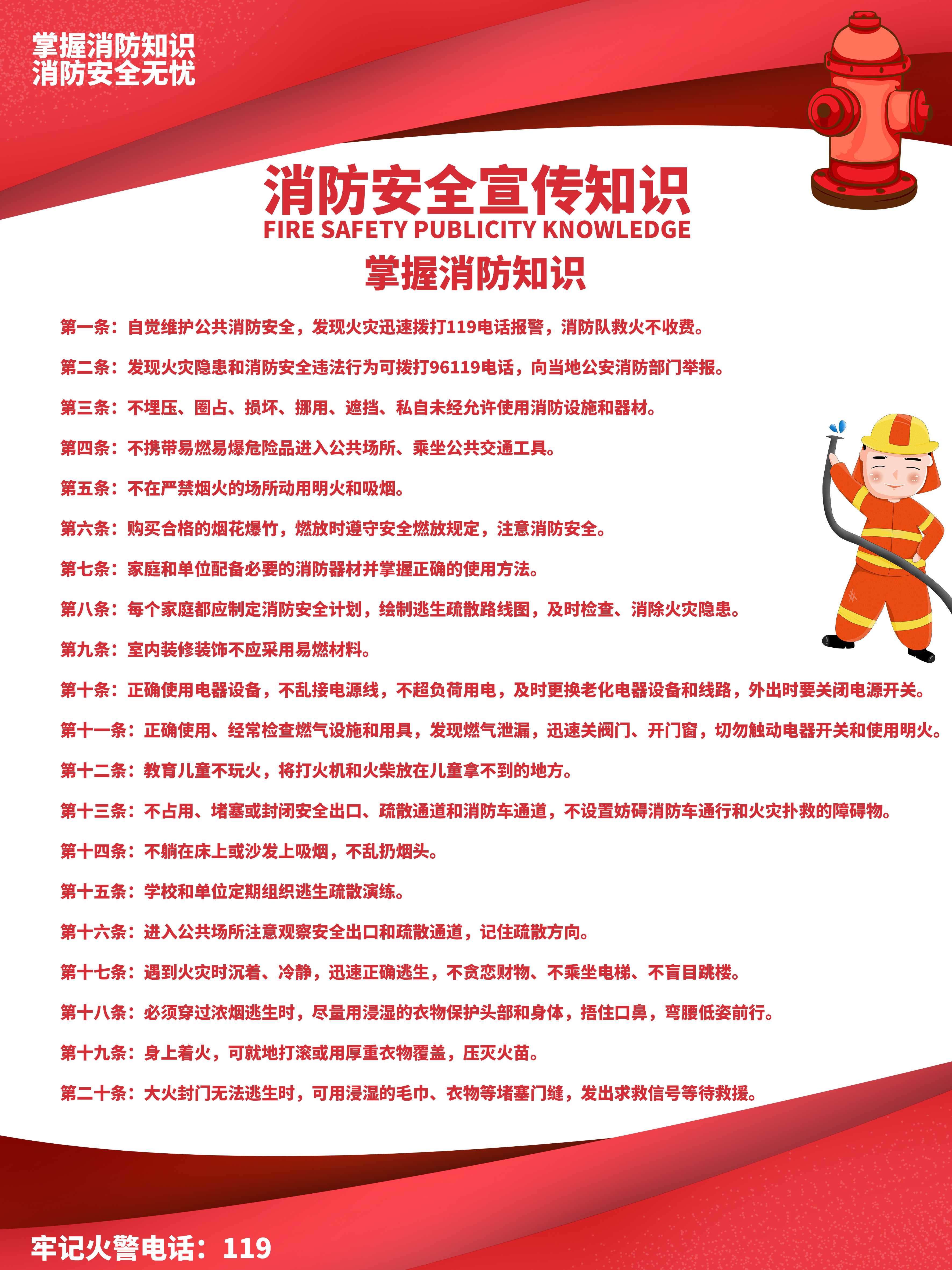 消防套图消防栓灭火器使用消防知识宣传6