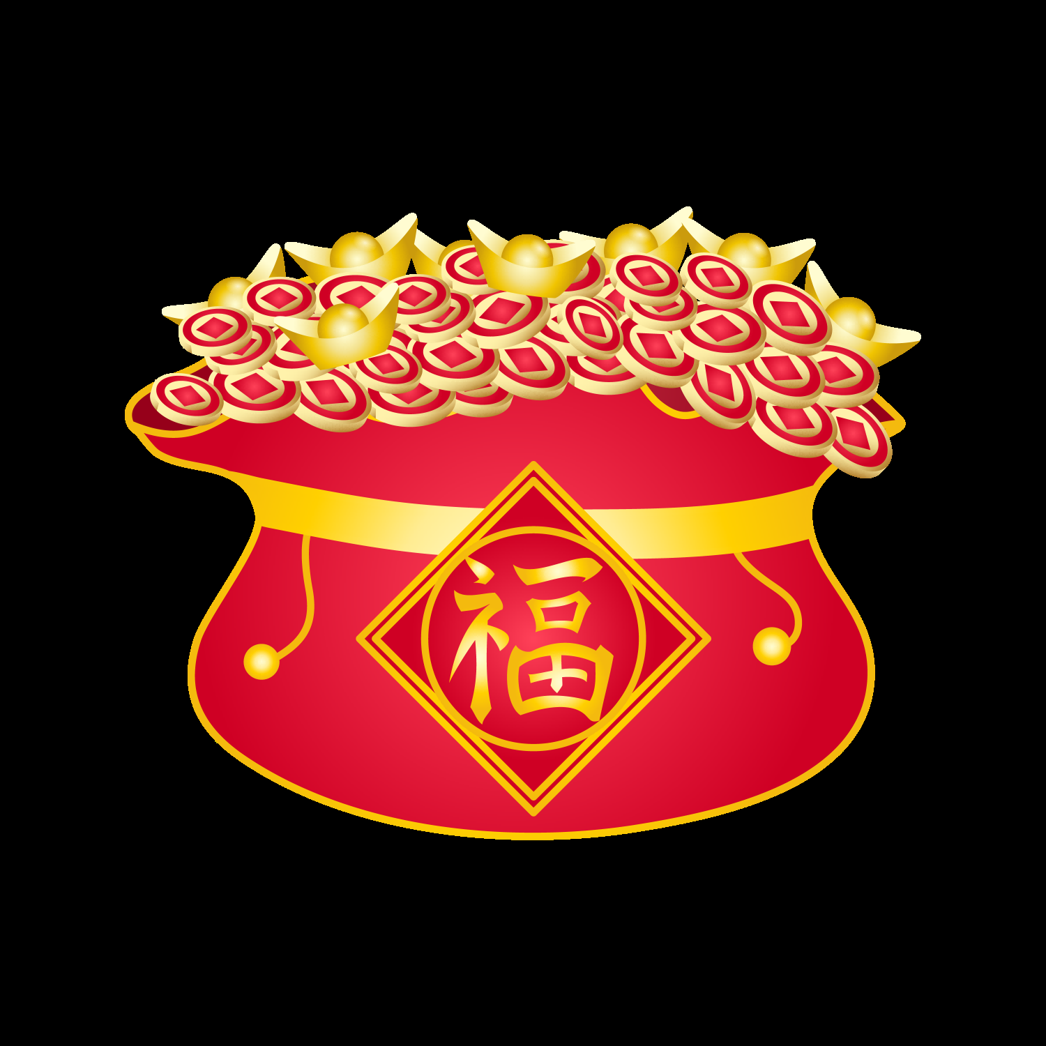福袋钱袋插画图片装饰元素免抠素材9