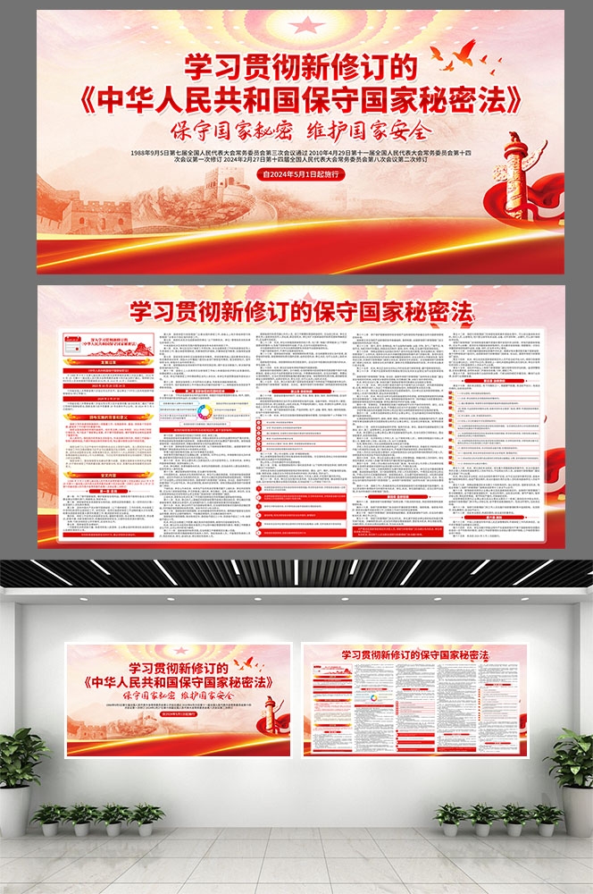 一图读懂新修订的保守国家秘密法素材模板