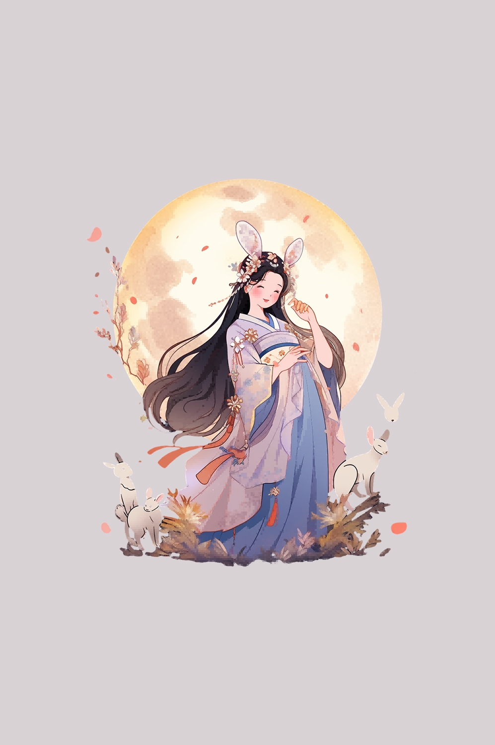 卡通嫦娥仙女中秋节免抠素材装饰元素67