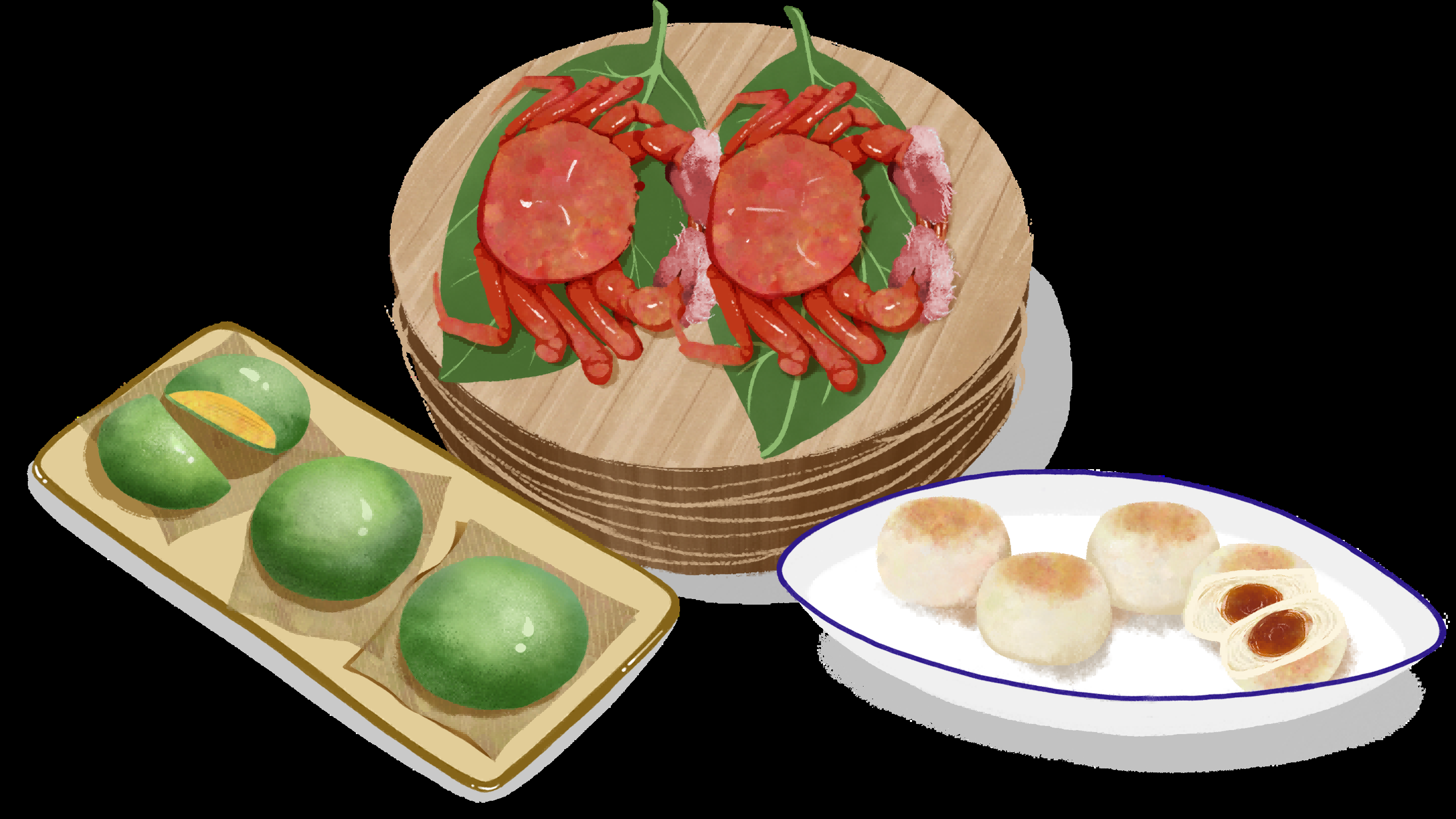 清明节海报设计插图卡通青团素材图片元素免抠84