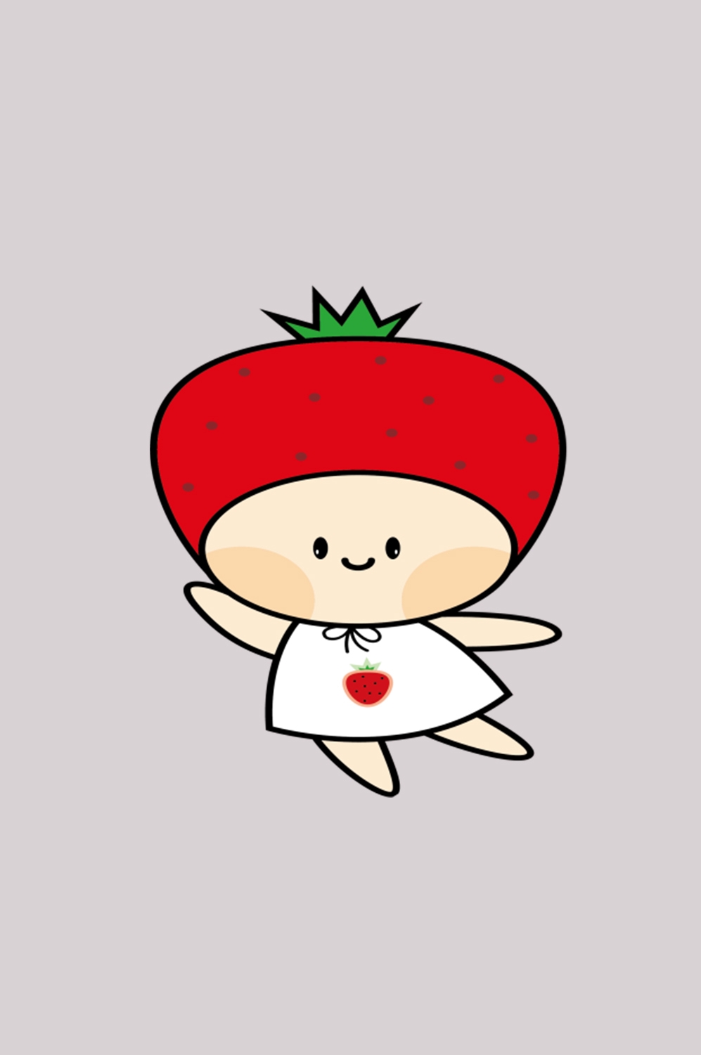 卡通草莓拟人化标签素材插图免抠元素28
