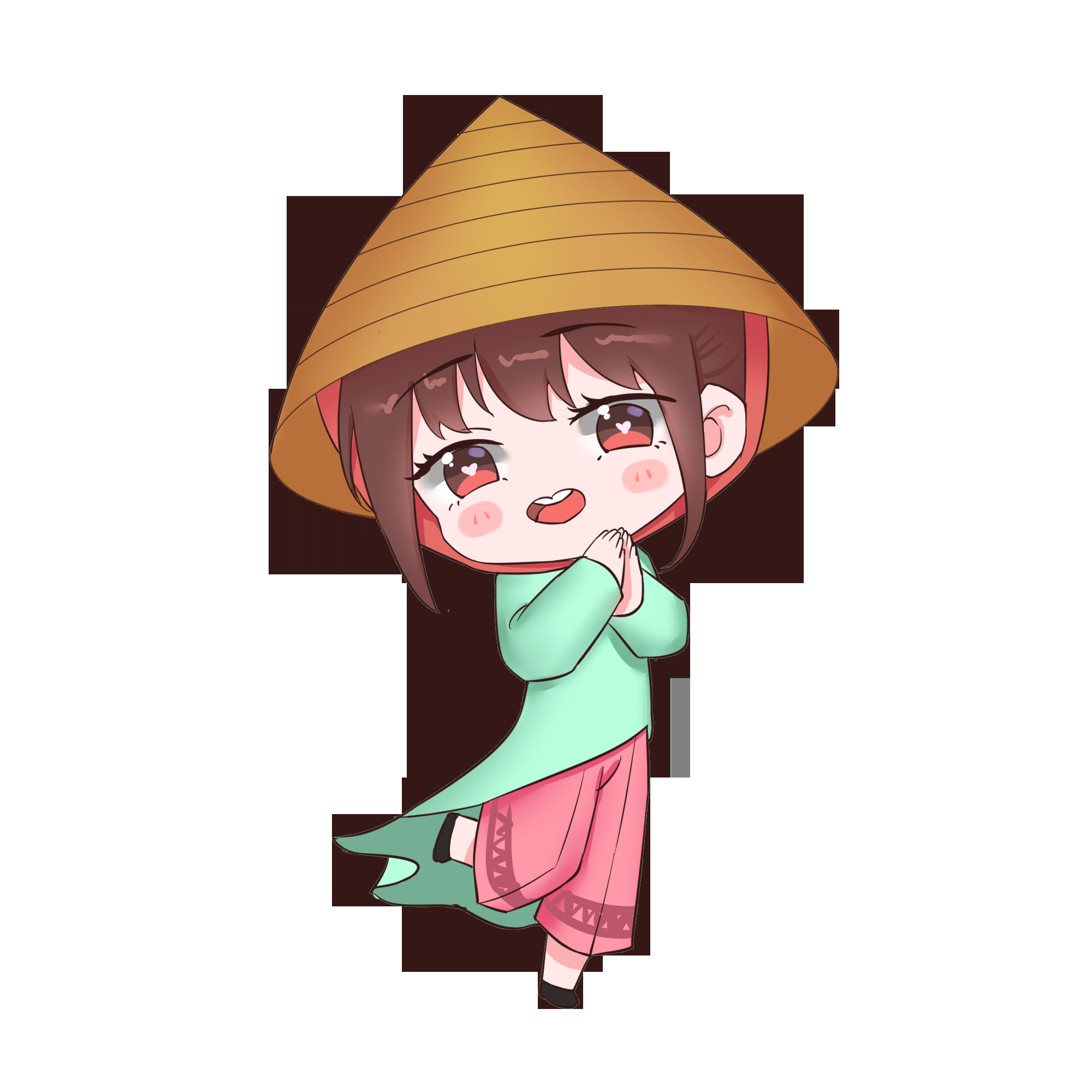 56个少数民族卡通人物服饰免抠元素插画143