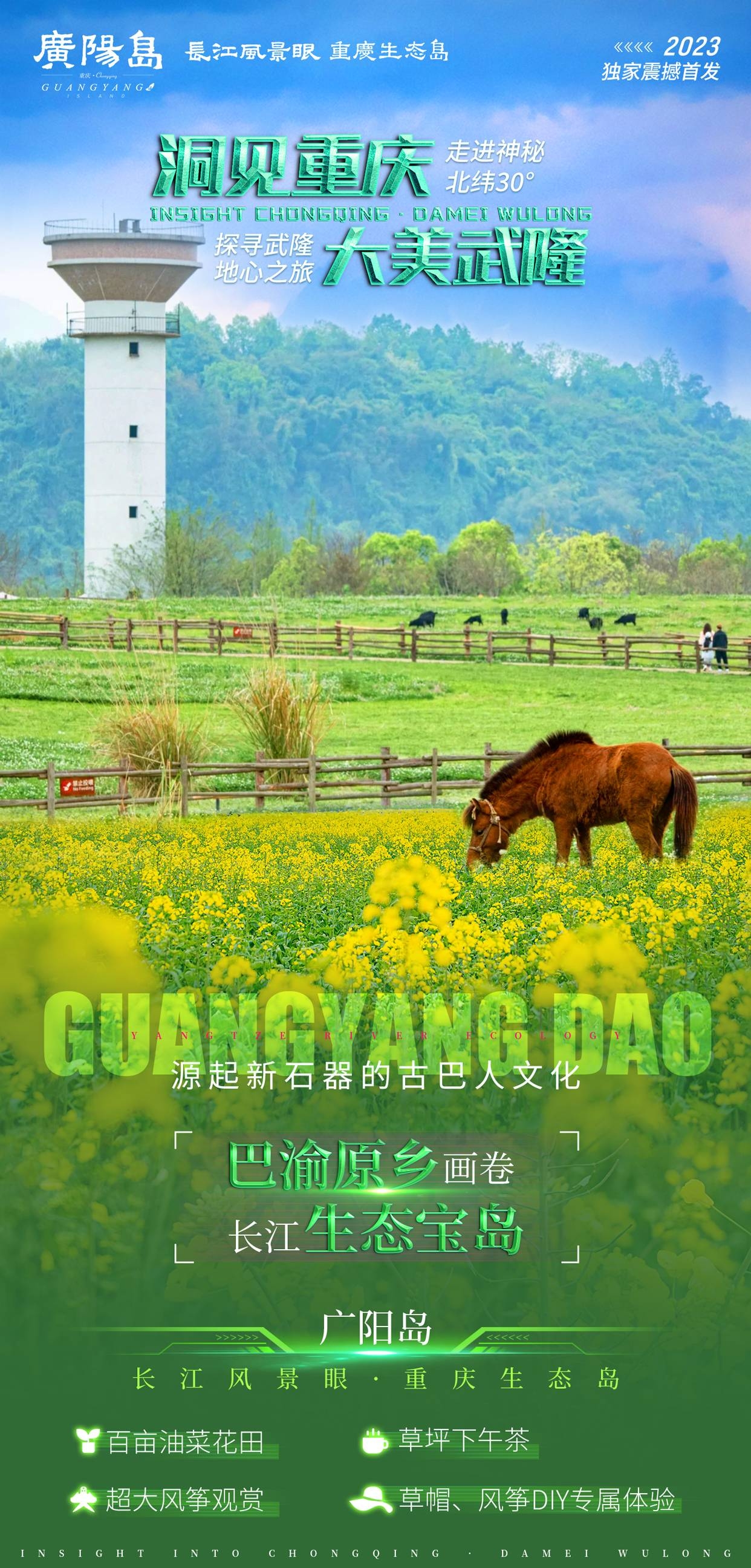 重庆旅游洪崖洞朝天门武隆长江山城魔都火锅出行旅游海报长图素材3