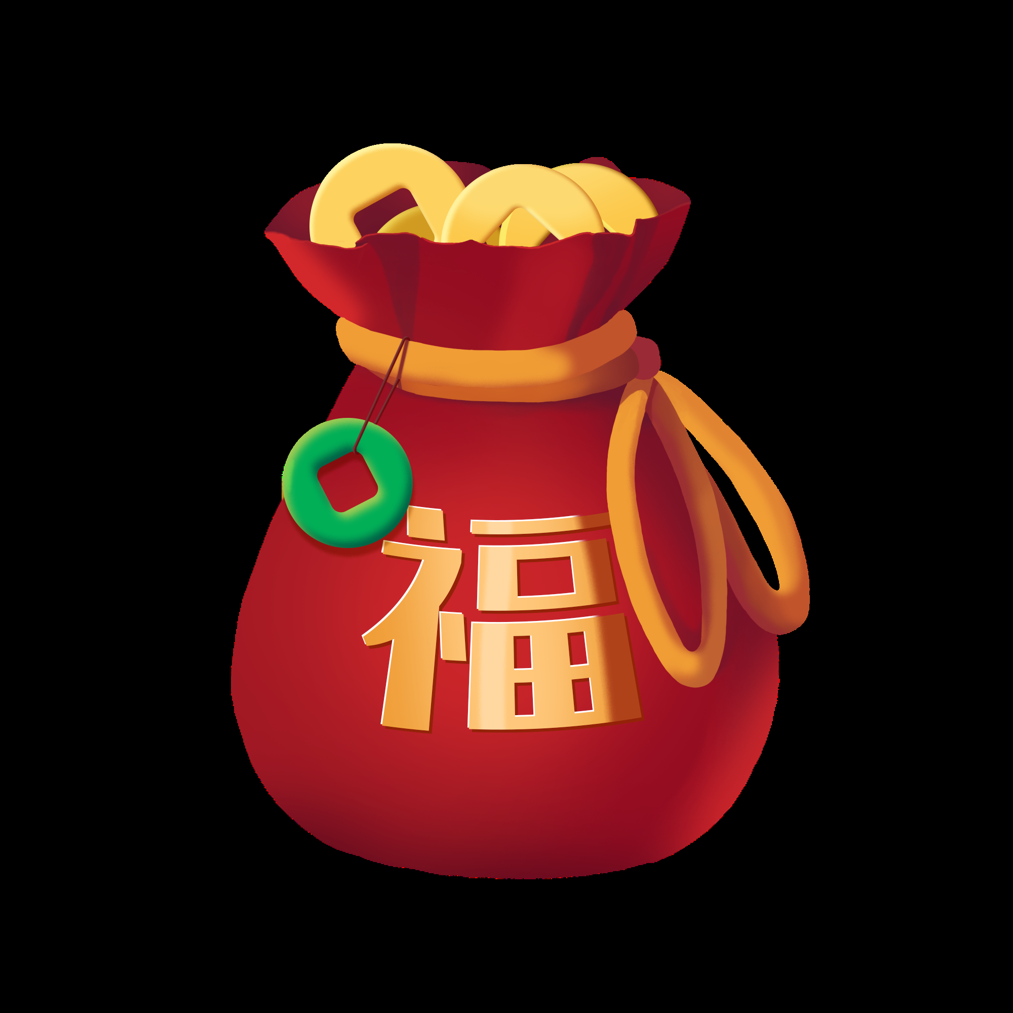 福袋钱袋插画图片装饰元素免抠素材15
