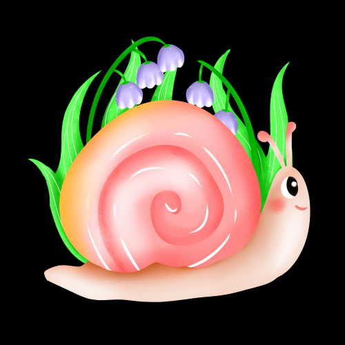 卡通蜗牛插画免抠素材元素16