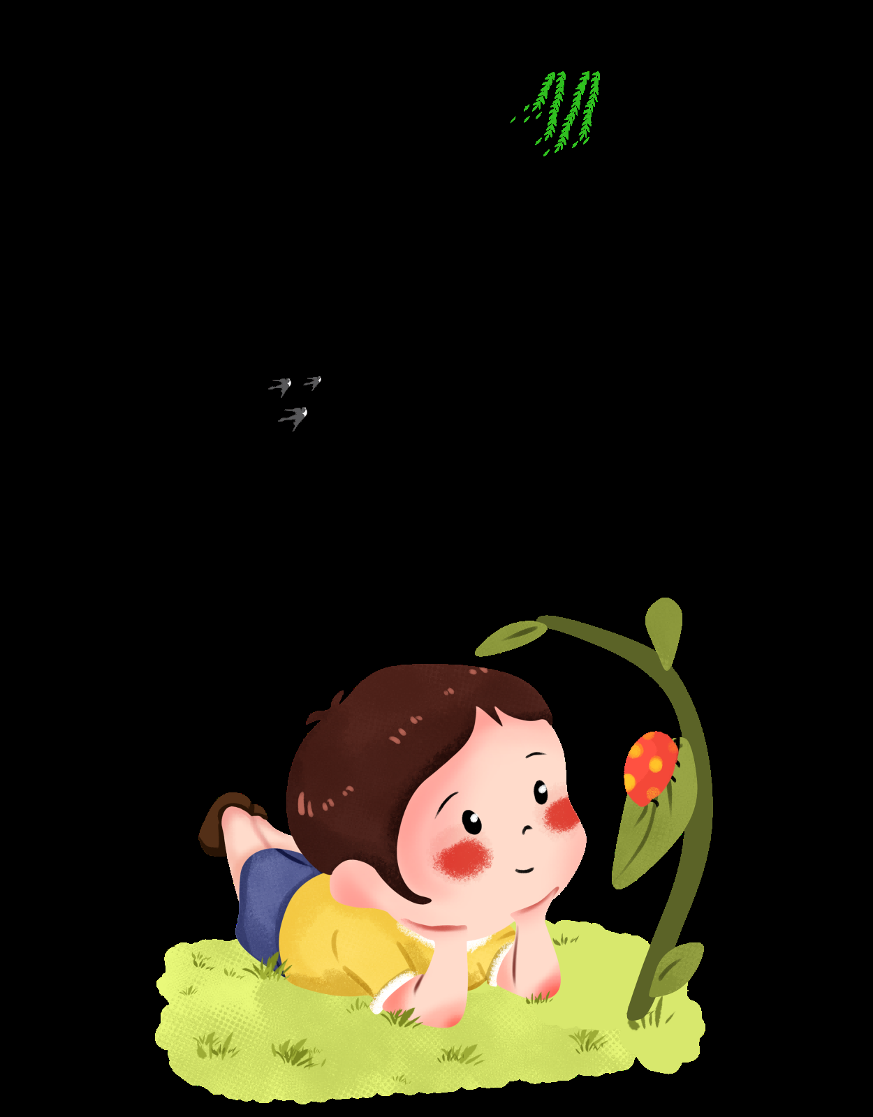 节气惊蛰插画图案装饰元素免抠素材71