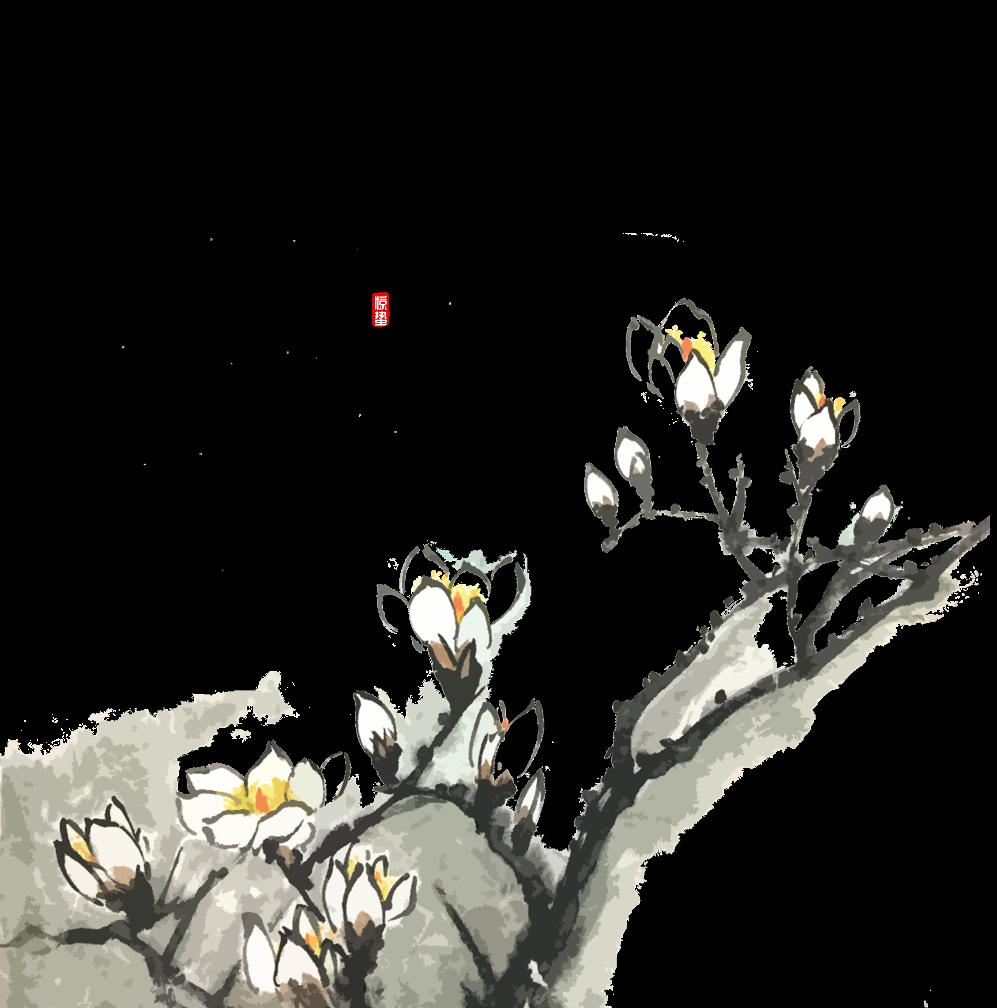 节气惊蛰插画图案素材装饰元素透明背景免抠12