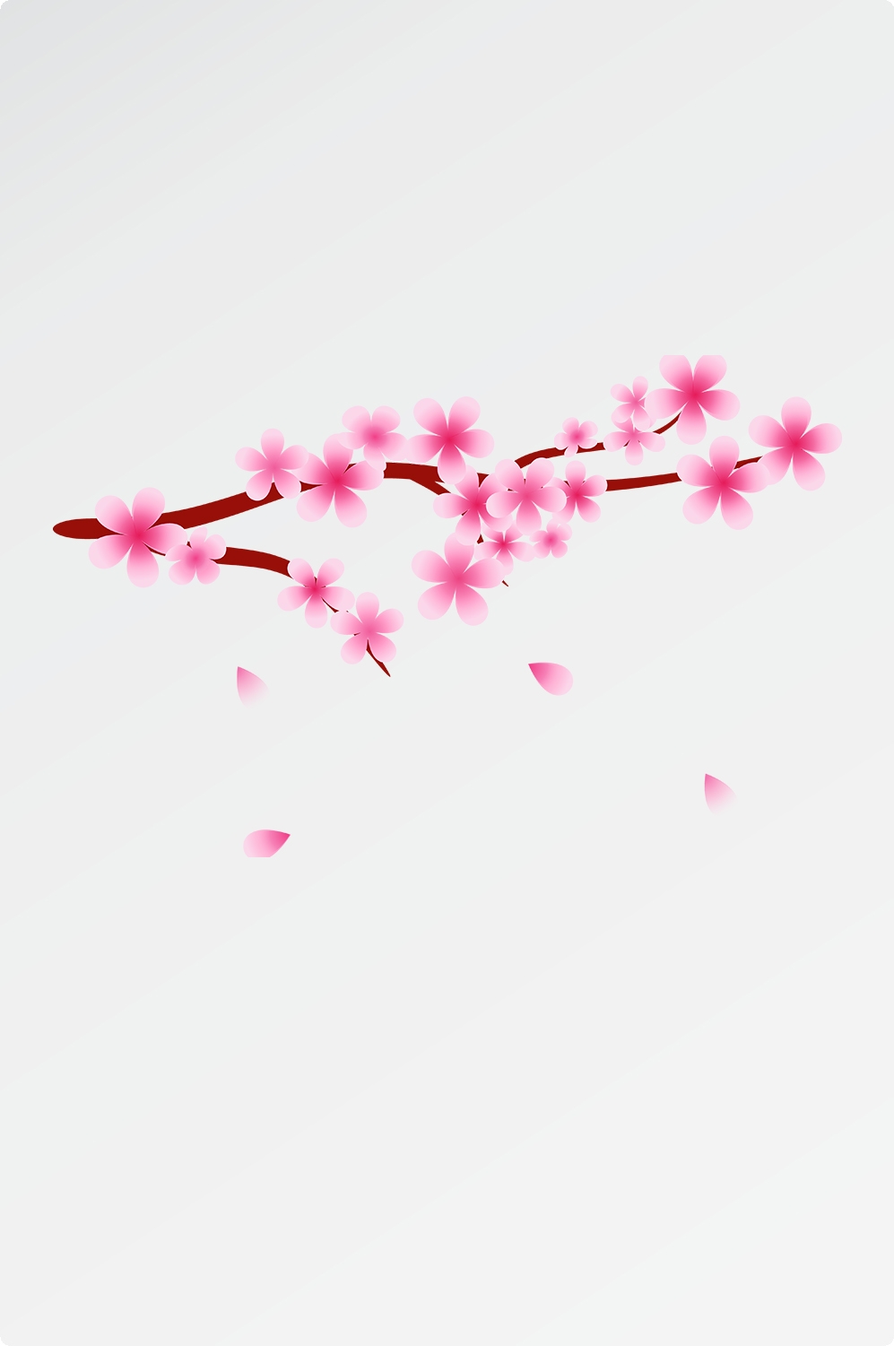 唯美樱花花树花枝樱花飘落图片装饰插图免抠10