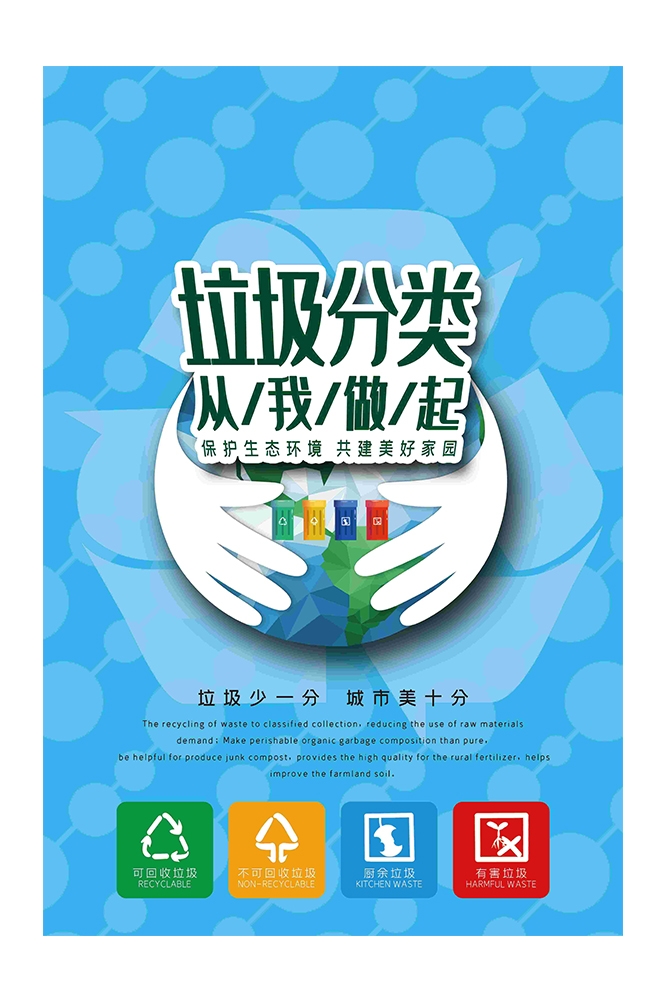 创建文明卫生城市垃圾分类海报33