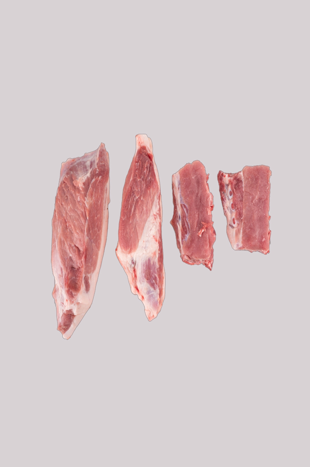 猪肉五花肉瘦肉排骨插画元素免抠素材91