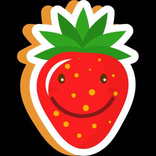 卡通草莓拟人化标签素材插图免抠元素36