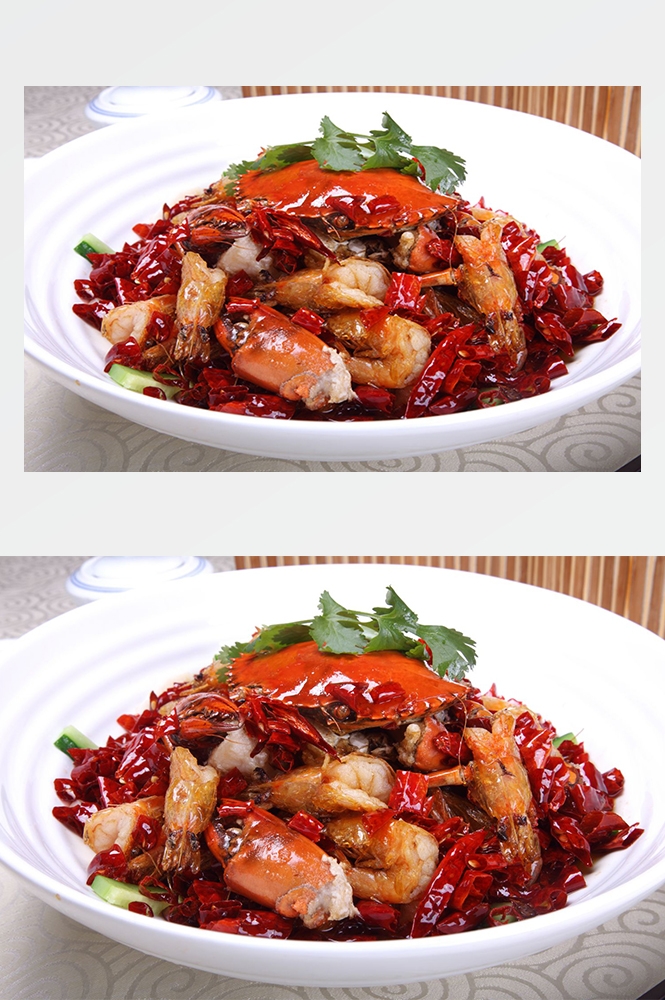 高清美食菜品菜谱JPG图片香辣虾炒菜美工设计喷绘打印合成素材