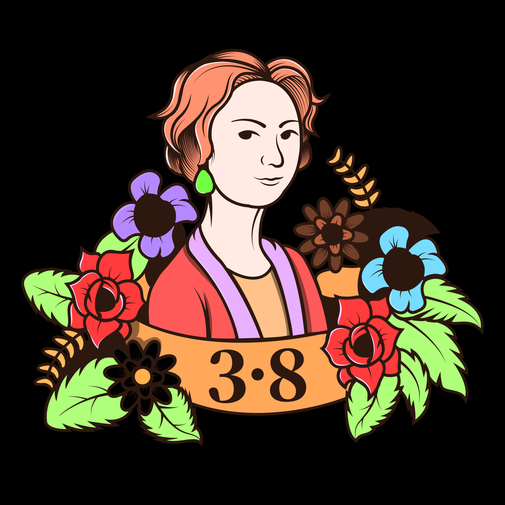 三八女王节女神节妇女节卡通人物主题插图透明背景免抠52