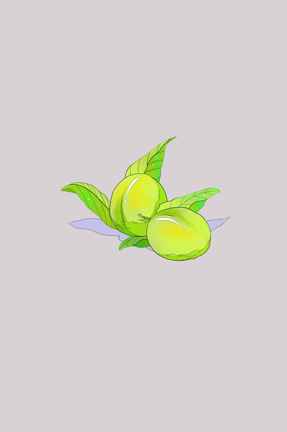 卡通手绘水果青梅图案素材图片装饰插画免抠75