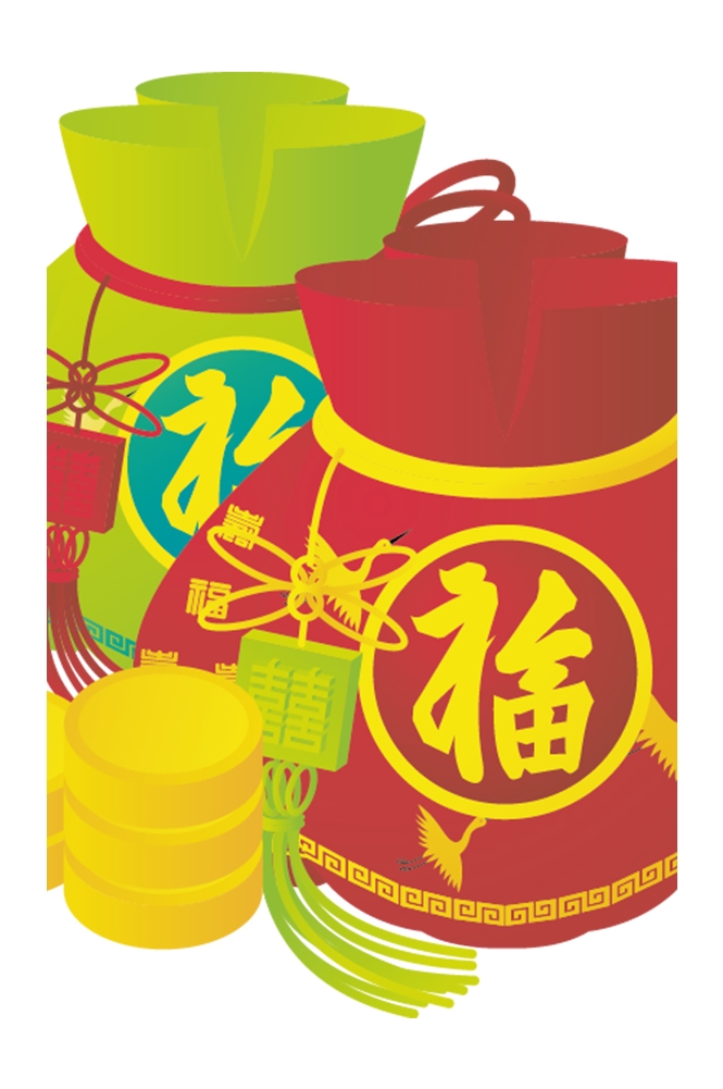 福袋钱袋插画图片装饰元素免抠素材47