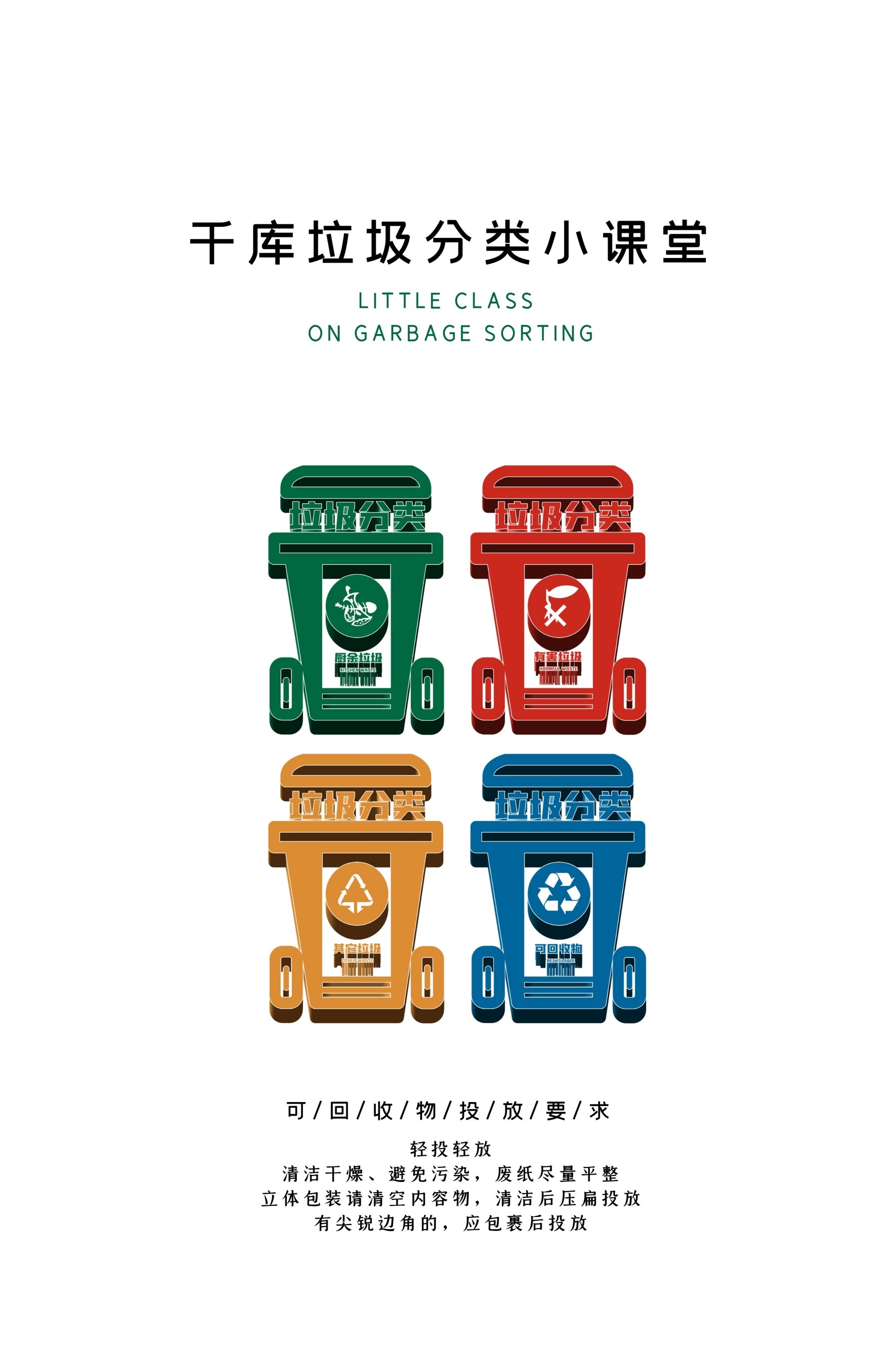 创建文明卫生城市垃圾分类海报14