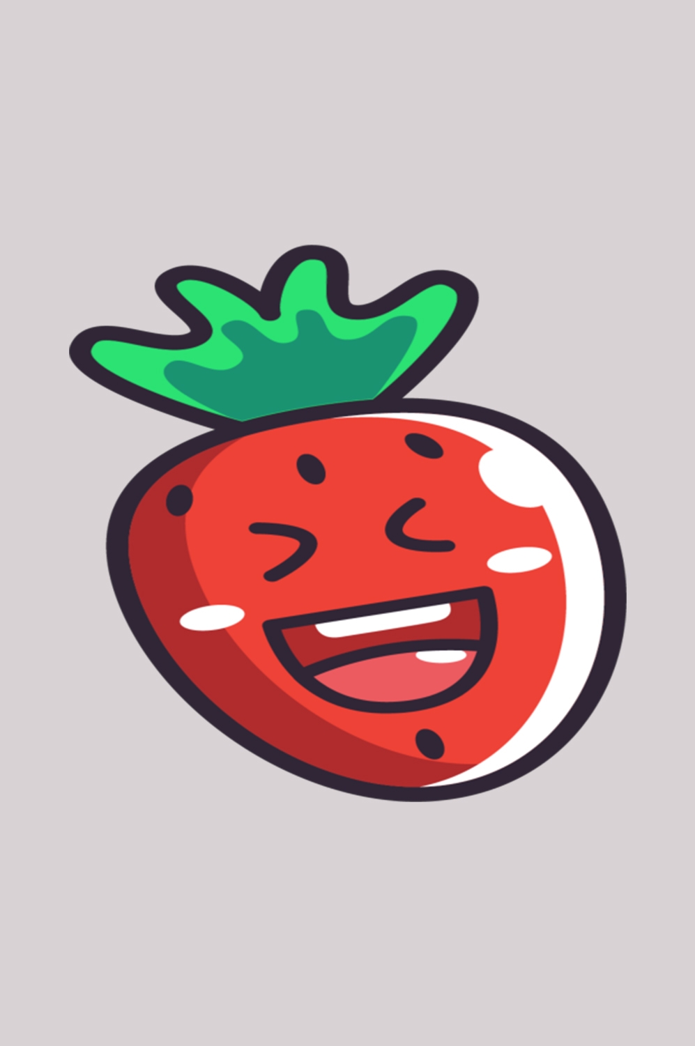 卡通草莓拟人化标签素材插图免抠元素20