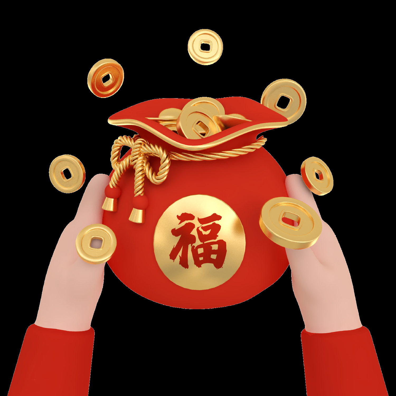 福袋钱袋插画图片装饰元素免抠素材60