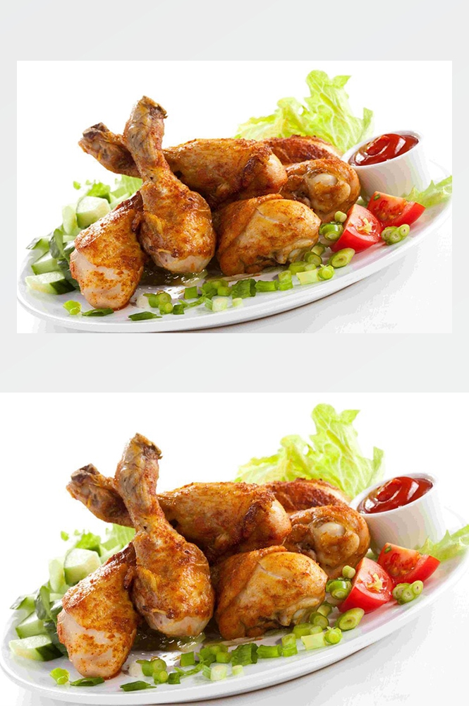 高清美食菜谱图片炸鸡腿鸡翅鸡块美工设计素材