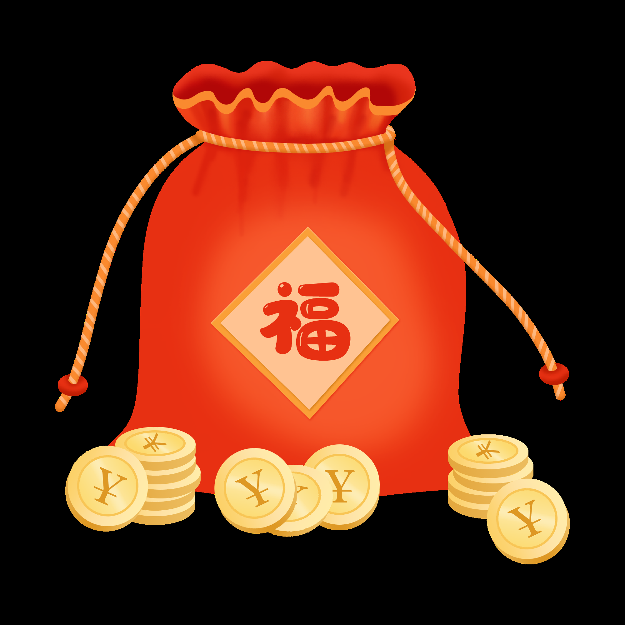 福袋钱袋插画图片装饰元素免抠素材14